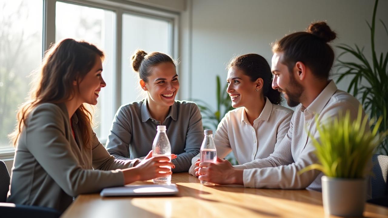 Vibrant and healthy team collaborating in a bright Australian office setting
